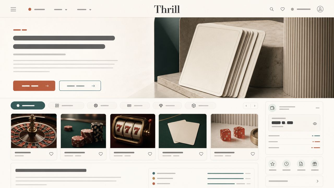 Thrill casino website screenshot
