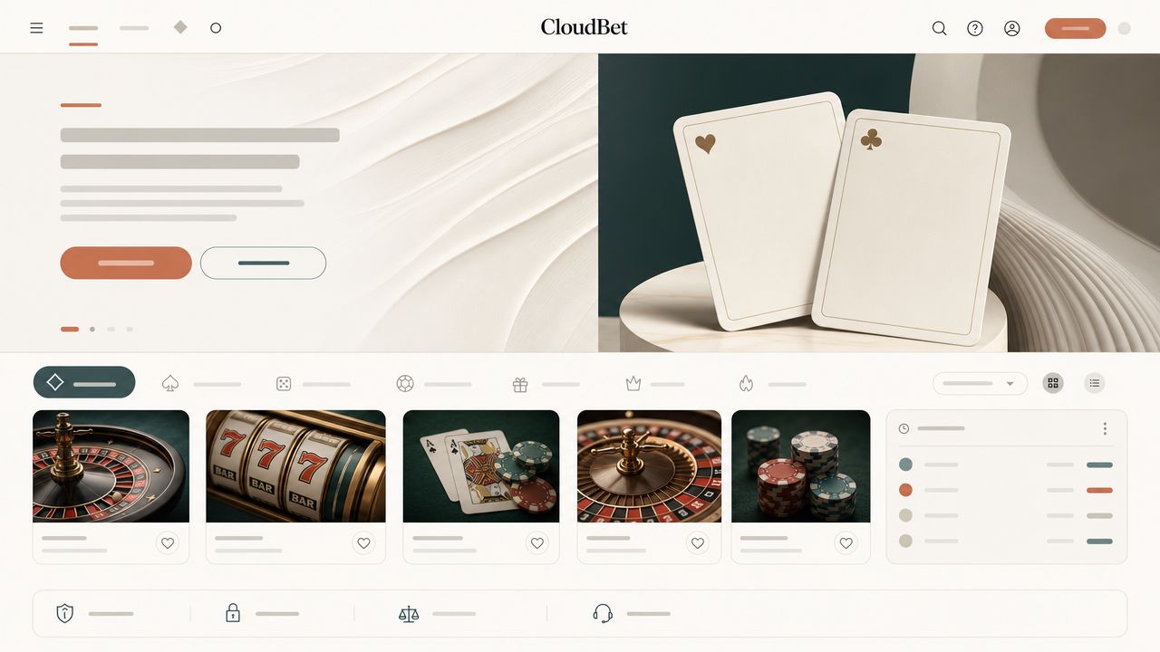 CloudBet casino website screenshot