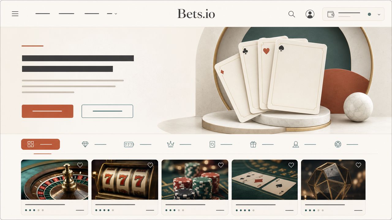 Bets.io casino website screenshot
