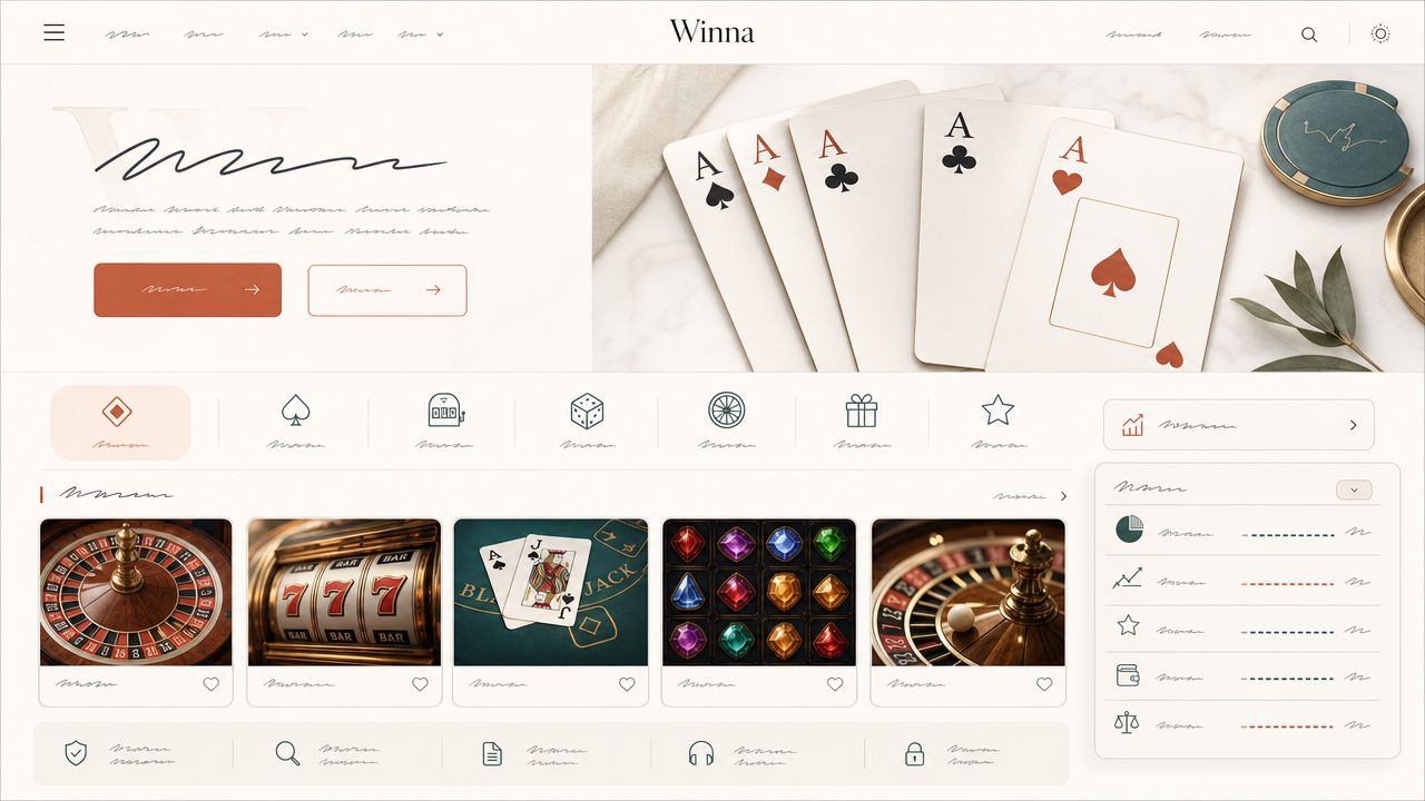 Winna casino website screenshot