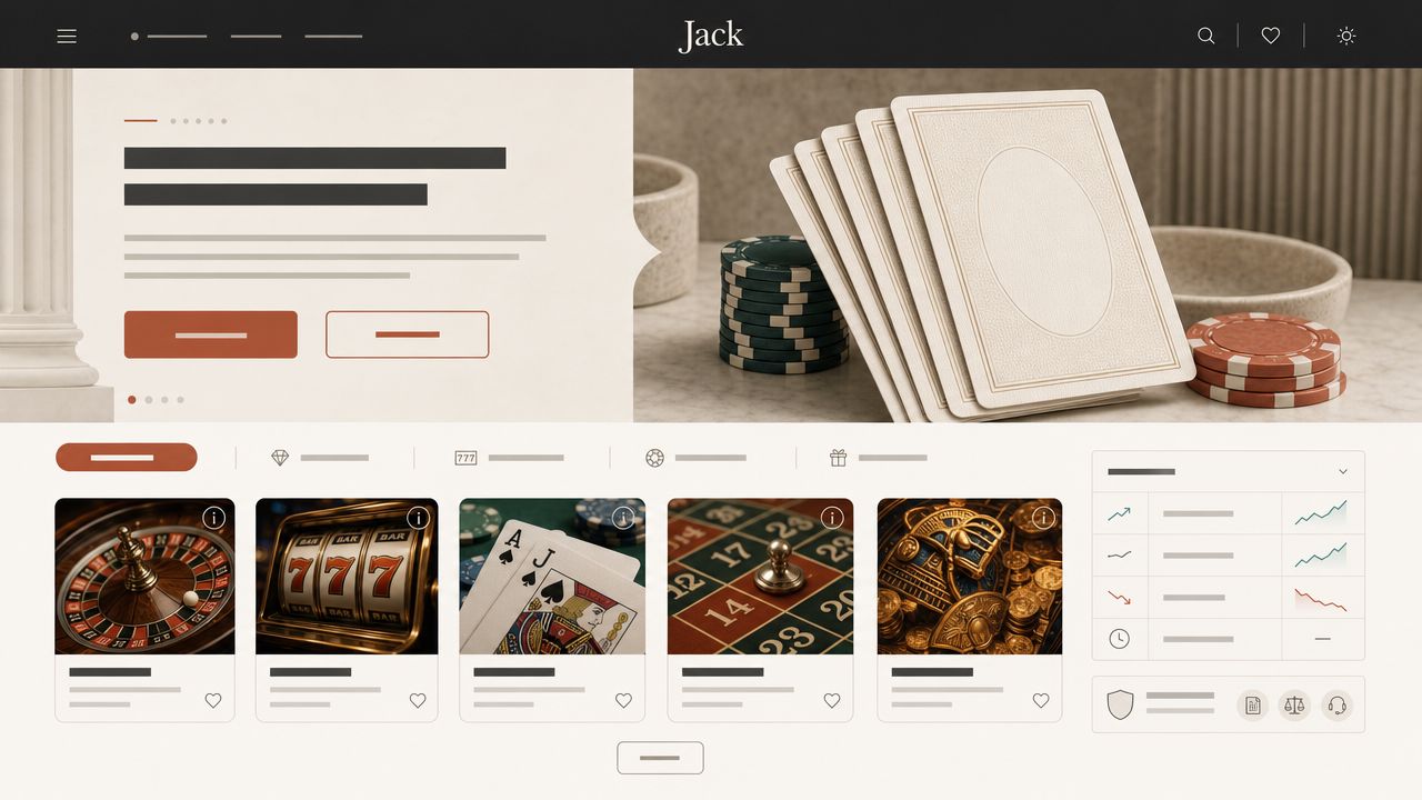 Jack casino website screenshot